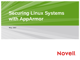 Securing Linux Systems with Apparmor