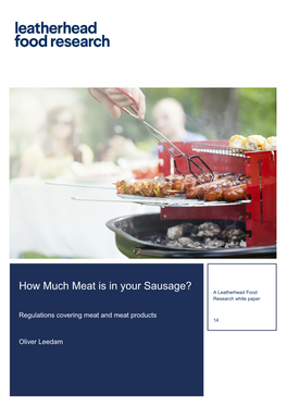 How Much Meat Is in Your Sausage? a Leatherhead Food