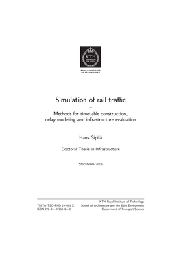 Simulation of Rail Traffic