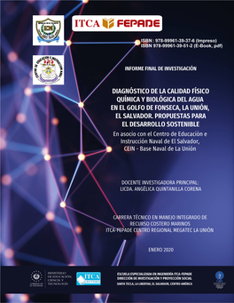 Diagnóstico De La Calidad Físico Química Y Biológica Del Agua En El Golfo De Fonseca, La Unión, El Salvador