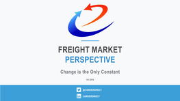 Freight Market Perspective