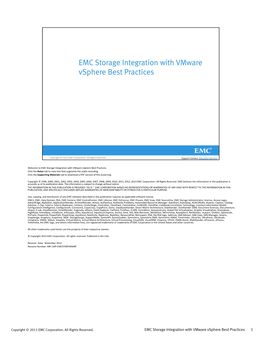 1 EMC Storage Integration with Vmware Vsphere Best Practices