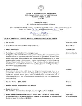 MSUA PURCHASE ORDERS PRESENTED Tuesday, October 1, 2019 VENDOR DESCRIPTION INVENTORY ANIXTER INSULATED CAP (PO#20-00196) 1,330.00 BALDWIN POLE & PILING CO