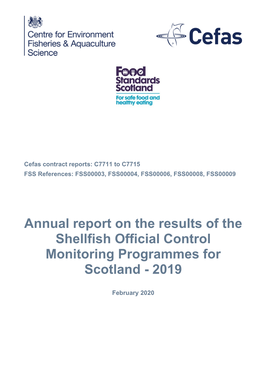 2019 Annual Report on the Results of the Shellfish Official Control Monitoring Programmes for Scotland