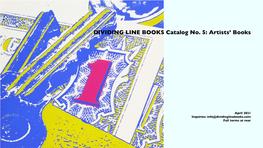 DIVIDING LINE BOOKS Catalog No. 5: Artists' Books