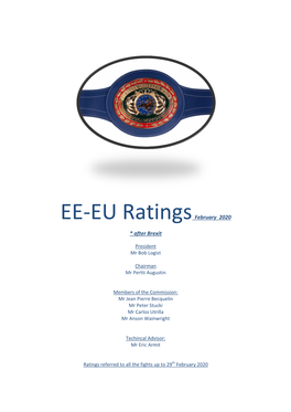 EE-EU Ratings February 2020 * After Brexit