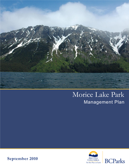 Morice Lake Park Management Plan