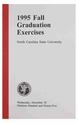 1995 Fall Graduation Exercises North Carolina State University