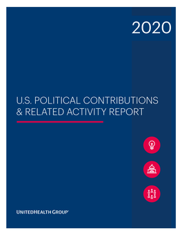 U.S. Political Contributions & Related Activity Report 2020