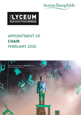 Appointment of Chair February 2020