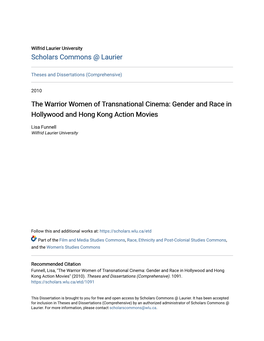 The Warrior Women of Transnational Cinema: Gender and Race in Hollywood and Hong Kong Action Movies