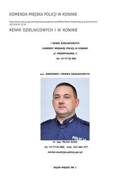 Komenda Miejska Policji W Koninie