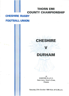 Cheshire V Durham