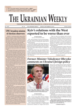 Kyiv's Relations with the West Reported to Be Worse Than Ever