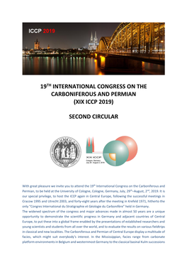 19Th International Congress on the Carboniferous and Permian (Xix Iccp 2019) Second Circular