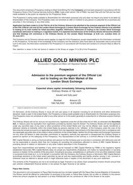 Allied Gold Mining