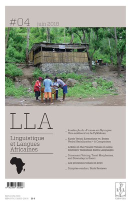 Linguistique Et Langues Africaines, N° 1, P