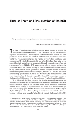 Russia: Death and Resurrection of the KGB