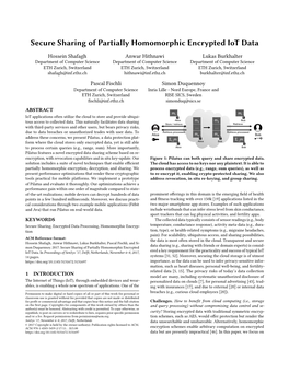 Secure Sharing of Partially Homomorphic Encrypted Iot Data