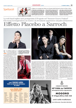 Effetto Placebo a Sarroch