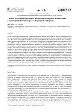 The Host Plants of the Telamonini Treehoppers (Hemiptera: Membracidae: Smiliinae) and the First Diagnoses of Nymphs for 14 Species