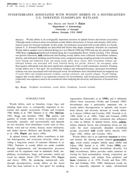 Invertebrates Associated with Woody Debris in a Southeastern U.S