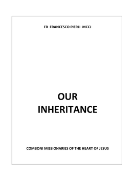 Our Inheritance