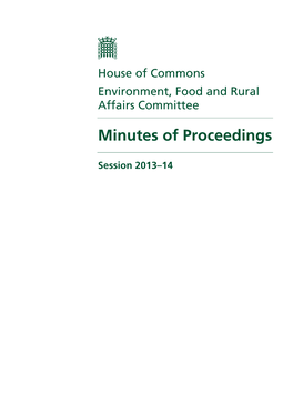 Minutes of Proceedings