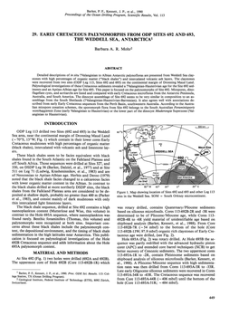 29. Early Cretaceous Palynomorphs from Odp Sites 692 and 693, the Weddell Sea, Antarctica1