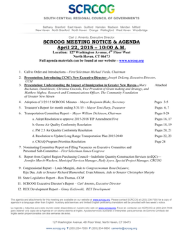 SCRCOG Board Agenda Packet