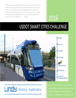 Usdot Smart Cities Challenge