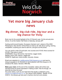 Yet More Big January Club News