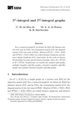 DL-Integral and DQ-Integral Graphs