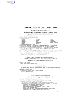 International Organizations