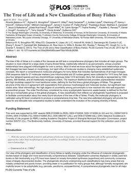 The Tree of Life and a New Classification of Bony Fishes Œ