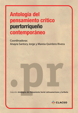 Antología Del Pensamiento Crítico Puertorriqueño