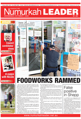 FOODWORKS RAMMED the New Owners of Numurkah Foodworks Super- That Useful Ngerprints Will Be Found