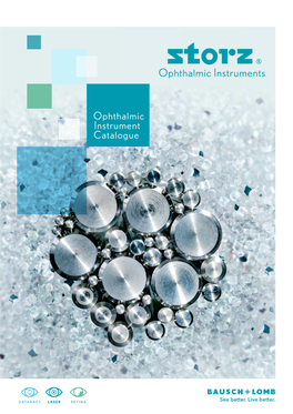 Ophthalmic Instrument Catalogue Table of Contents