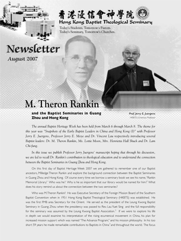 M. Theron Rankin and the Baptist Seminaries in Guang Prof