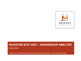 Download Investor Site Visit