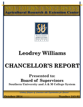 Chancellor's Report