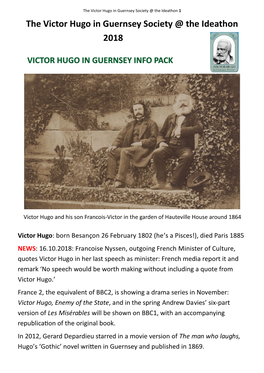 The Victor Hugo in Guernsey Society @ the Ideathon 2018