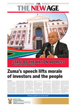 Supplement in the New Age on the State of the Nation Address 2012