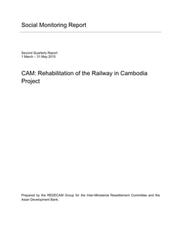 37269-013: Rehabilitation of the Railway in Cambodia Project