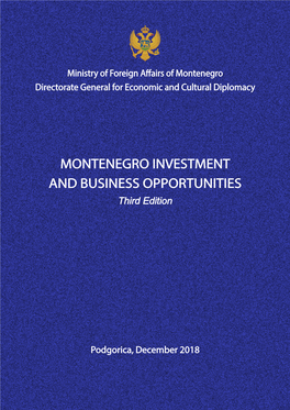 MONTENEGRO INVESTMENT and BUSINESS OPPORTUNITIES Third Edition