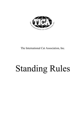 Standing Rules