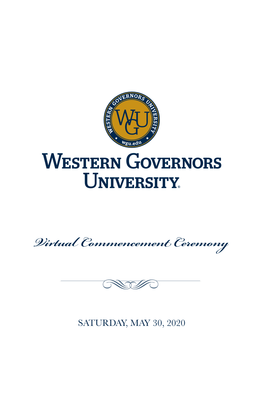 Virtual Commencement Ceremony