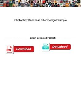 Chebyshev Bandpass Filter Design Example