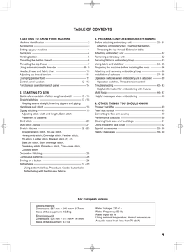 Table of Contents