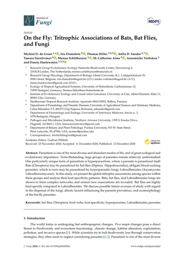 Tritrophic Associations of Bats, Bat Flies, and Fungi